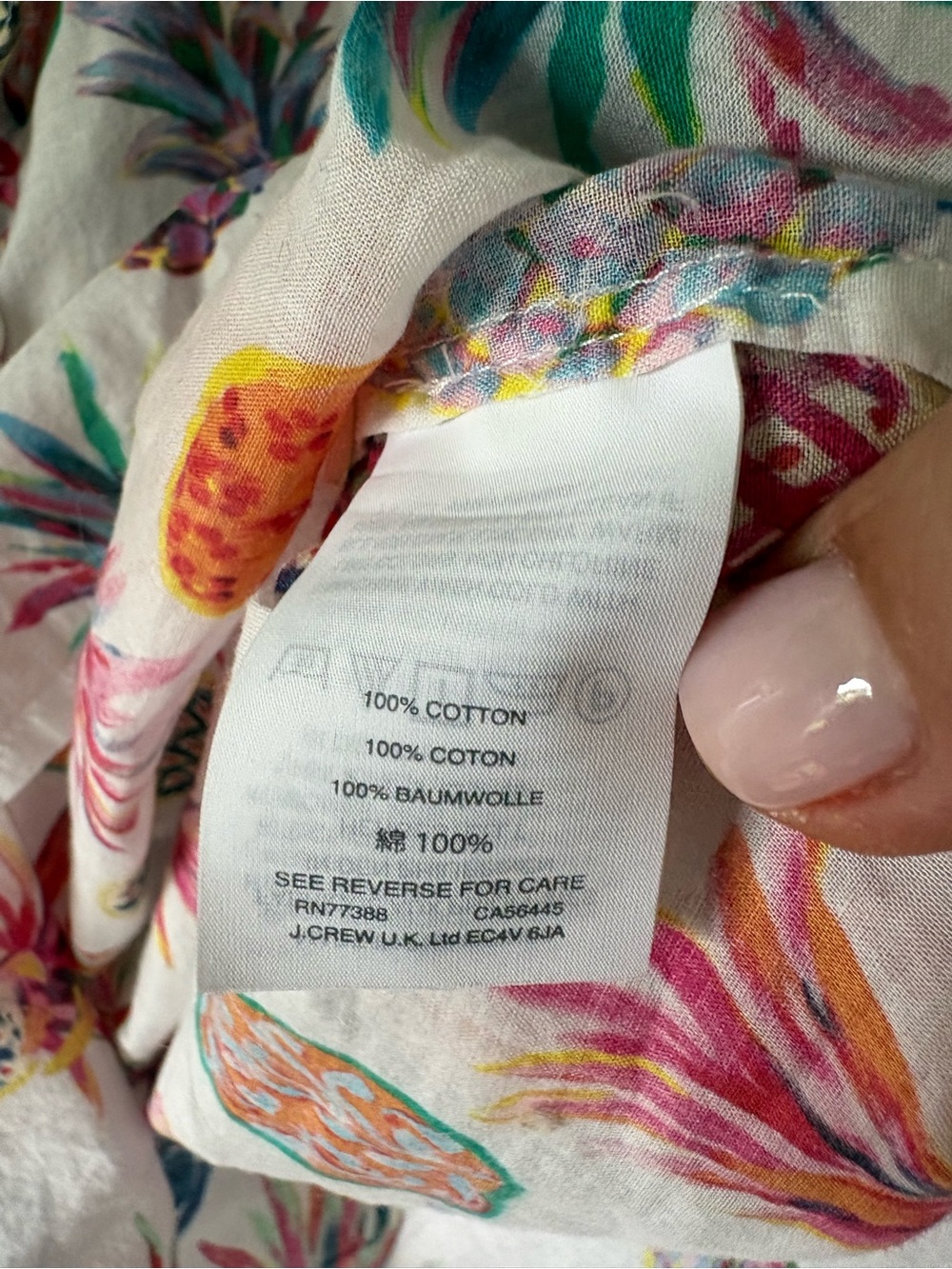 J Crew Pineapple Popover Top - Picture 8 of 9